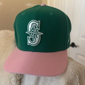 Youth Green and Pink Cap with Logo